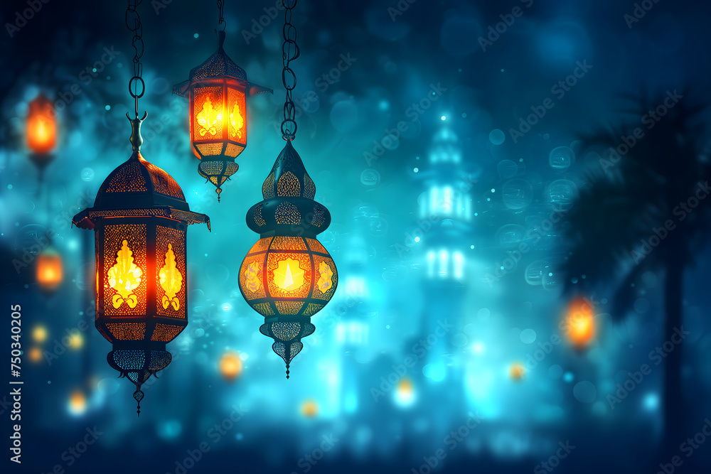 Fanous Ramadan lanterns at night. Neural network generated in January 2024. Not based on any actual scene or pattern. Fanous Ramadan lanterns at night. Neural network generated in January 2024. Not based on any actual scene or pattern.