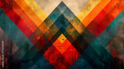 Colorful Geometric Canvas: Abstract Design