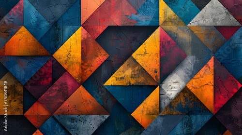 Geometric Elegance: Vibrant Abstract