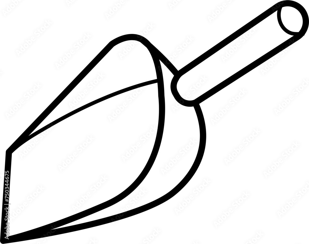 Scoop holder outline illustration vector Scoop holder outline illustration vector