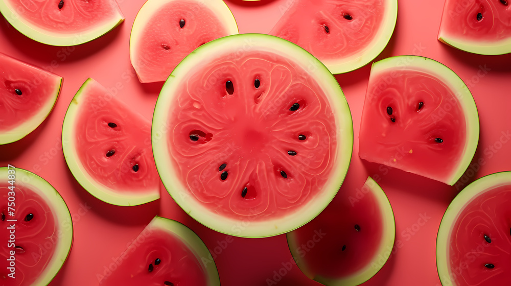 Ripe watermelon close-up Ripe watermelon close-up