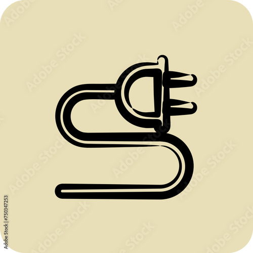 Icon Charge. suitable for Ecology symbol. hand drawn style. simple design editable. design template