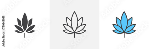 Marijuana Isolated Line Icon Style Design. Simple Vector Illustration photo