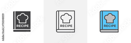 Recipe Book Isolated Line Icon Style Design. Simple Vector Illustration