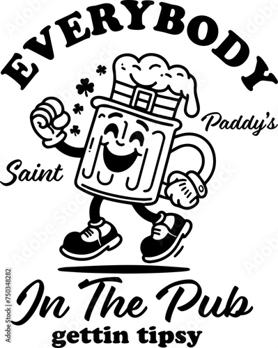 Everybody in the pub getting tipsy ,Retro beer,St Patty's day ,Shirt Women.