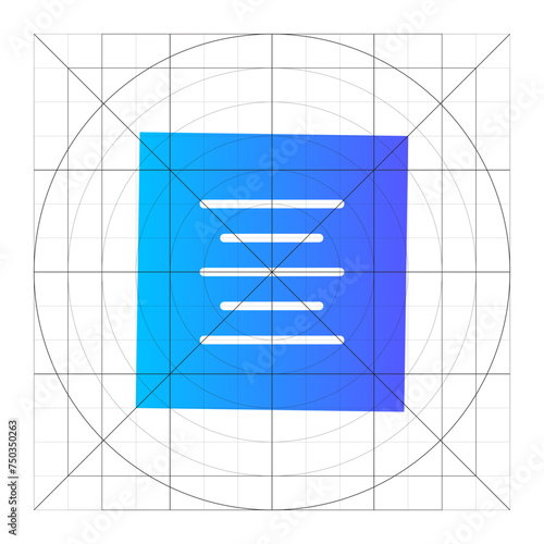 align center gradient icon