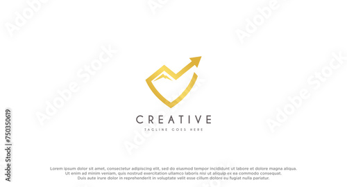 Peak Statistic logo design vector inspiration for business and finance company.