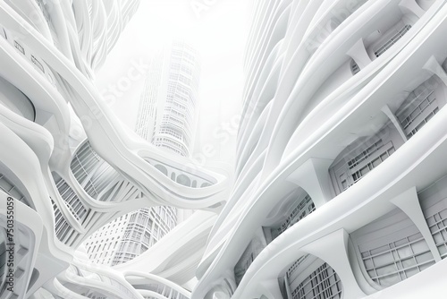 futuristic white city architecture