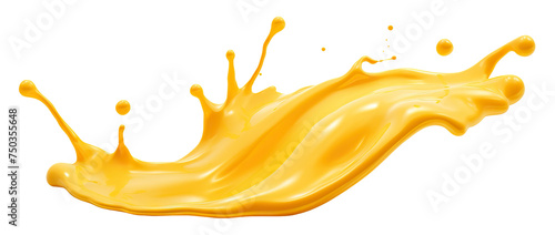 Delicious melted cheese splash cut out