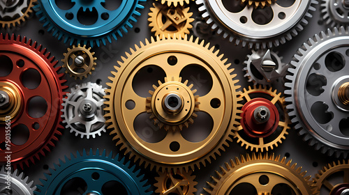A series of interrelated gears symbolizes the synergy between different elements of a well-functioning system