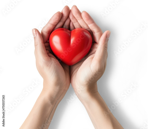 Two Hands Holding a Heart Clipart Isolated on transparent background