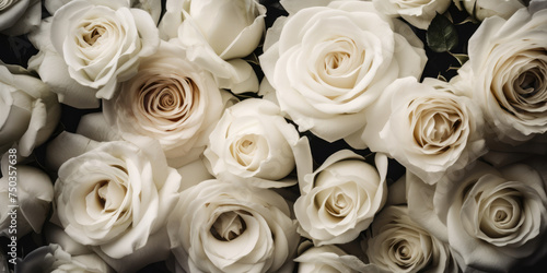 White roses background. Beautiful floral backdrop