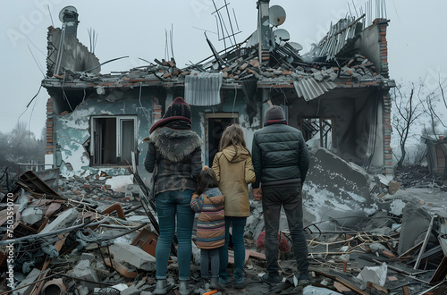 Family's Home Destroyed in War