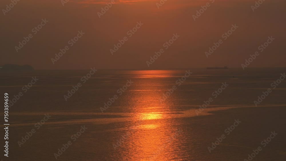 landscape of sea view with golden sunset in the evening, natural background landscape of sea view with golden sunset in the evening, natural background
