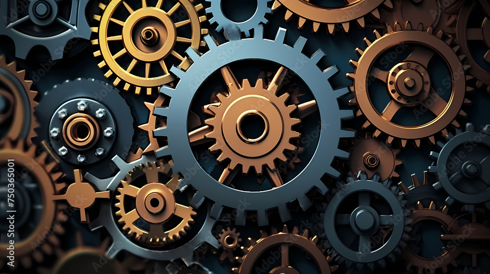 Gear background showing seamless operation of mechanical precision and advanced manufacturing technology Gear background showing seamless operation of mechanical precision and advanced manufacturing technology