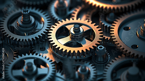 Gear background showing seamless operation of mechanical precision and advanced manufacturing technology