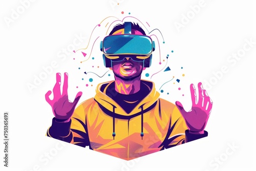 VR Music composition Mixed Reality Headset. Virtual Reality Goggles for meta. Augmented reality 3D Glasses Therapeutic. 3D Future Technology Spectacle Gadget and dance Wearable Equipment