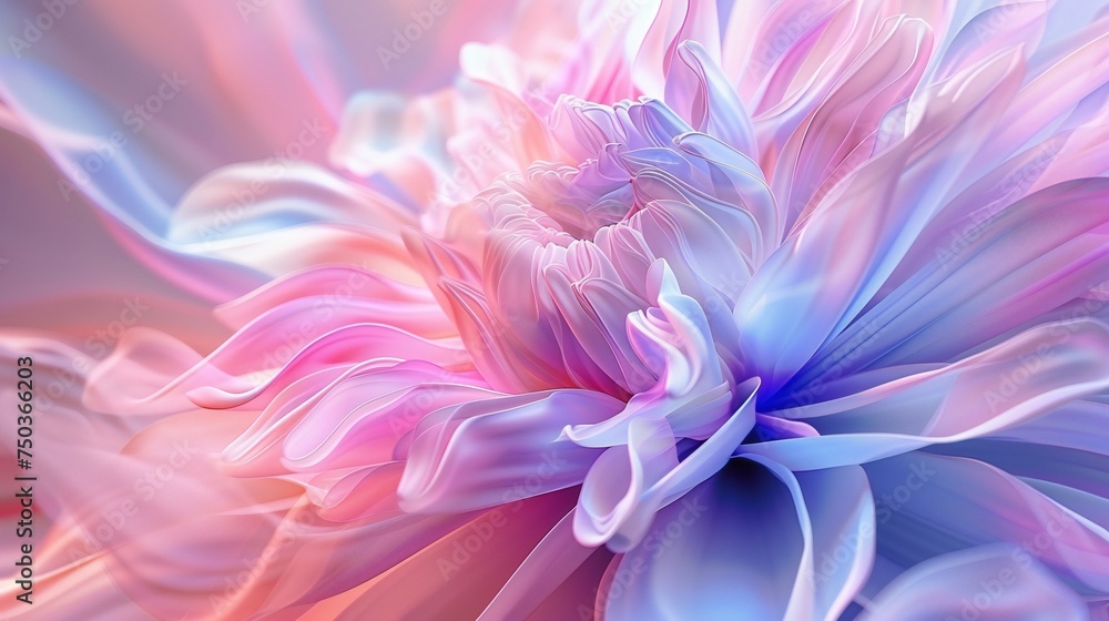 Fototapeta premium Calming rhythms of wedding flower wavy form.