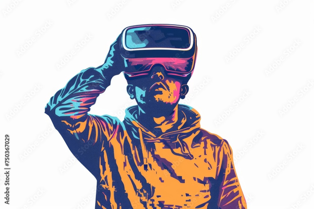 VR Gear Mixed Reality Headset. Virtual Reality Goggles for Visualize. Augmented reality 3D Glasses Museums. 3D Future Technology Panorama Gadget and Continuous improvement Wearable Equipment