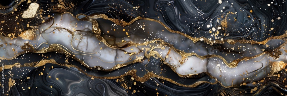 A marble texture inlay with shimmering gold accents, evoking a sense of cosmic elegance and luxury A marble texture inlay with shimmering gold accents, evoking a sense of cosmic elegance and luxury
