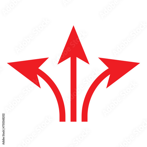 Free Download arrow pointing up left and right, download button isolated on white, simple arrow for icon flat line, black arrow up direction, arrow sign of next or download upload concept - GFXLoad
