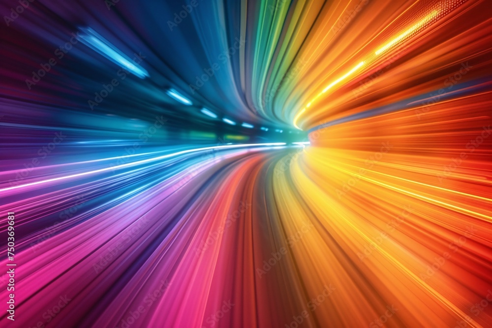 Vibrant spectrum with blurred motion effect.