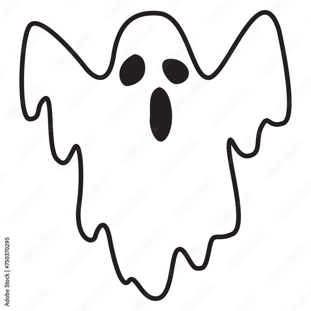 ghost doodle icon transparent background ghost doodle icon transparent background