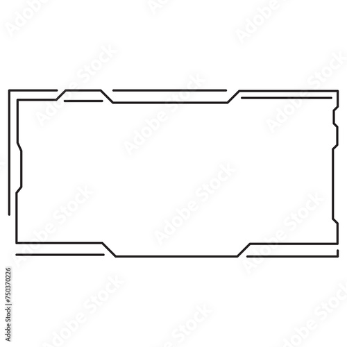 futuristic frame transparent background