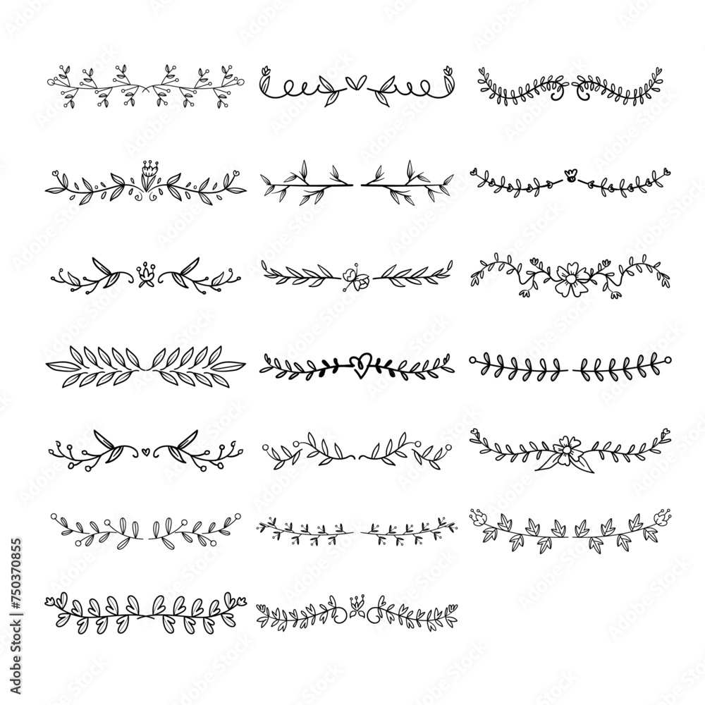 Obraz premium Floral Border Divider