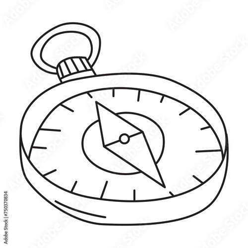 compass doodle icon transparent background