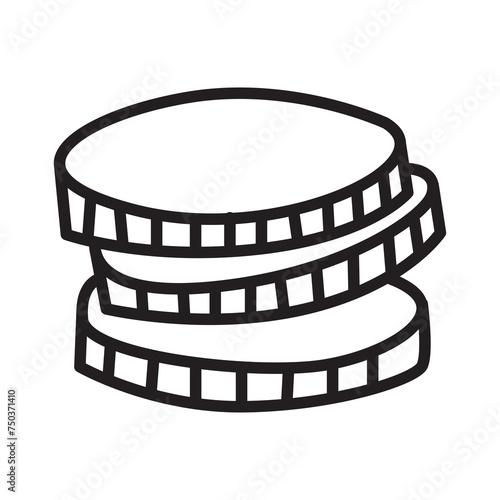 money doodle icon transparent background