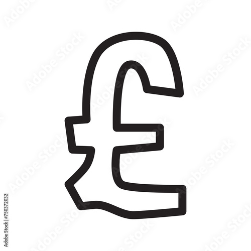 pound currency symbol icon transparent background