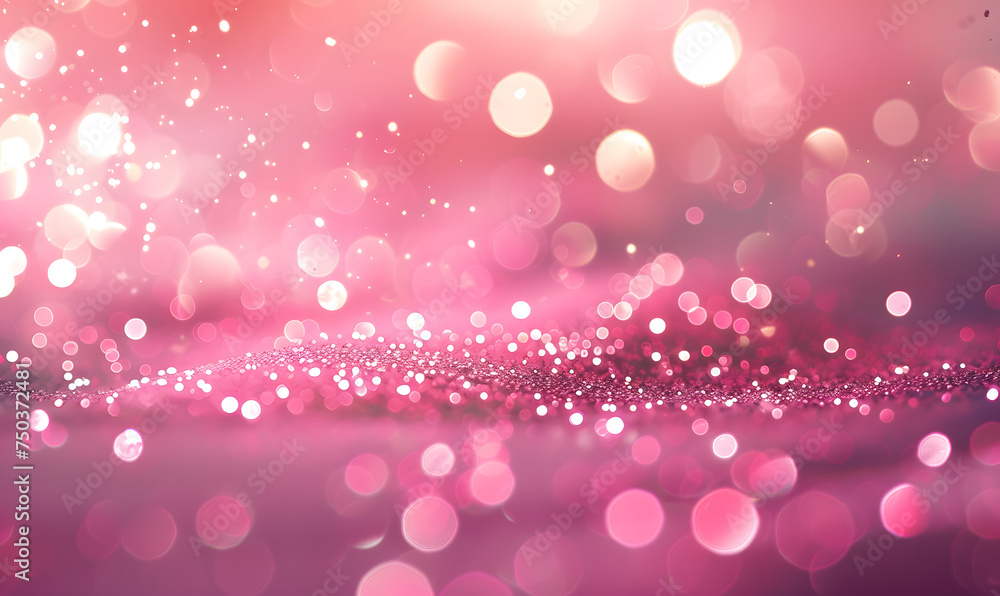 a pink background with pink lights and sparkles, Generative AI 