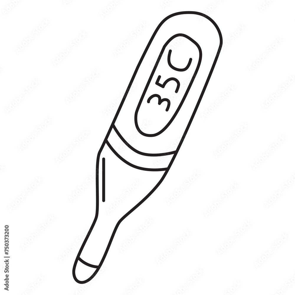 thermometer doodle icon transparent background thermometer doodle icon transparent background