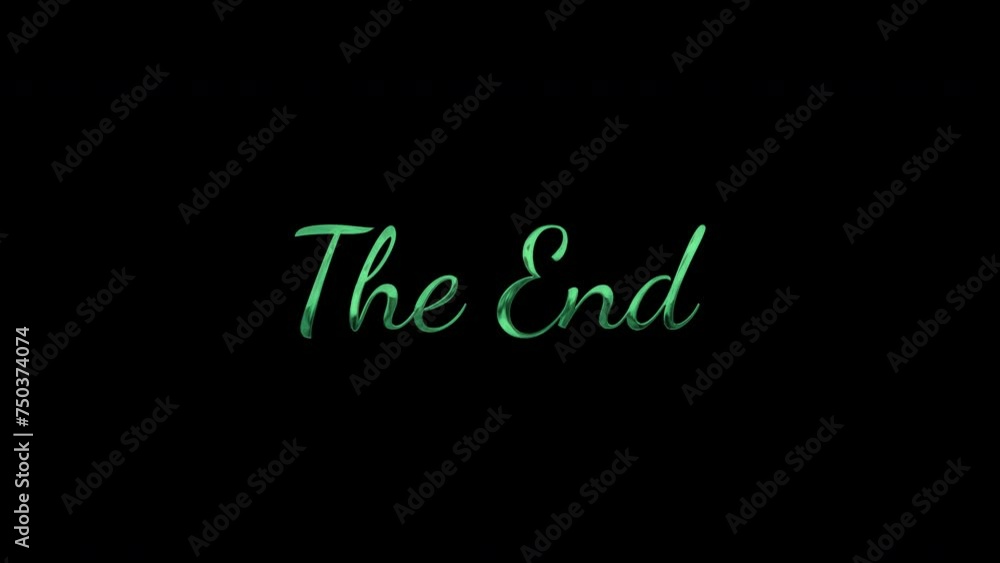 Animated the end text effect for videos and graphics. Suitable for film Animated the end text effect for videos and graphics. Suitable for film