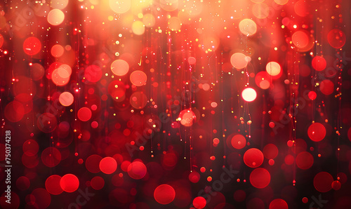 a red background with red lights and sparkles, Generative AI 