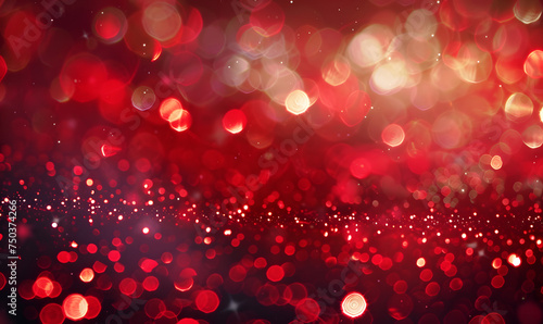 a red background with red lights and sparkles, Generative AI 