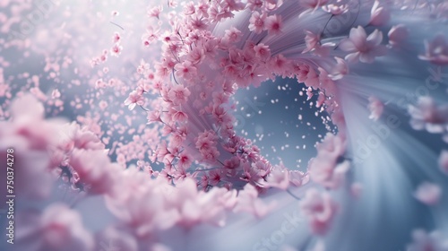 Petal Whirlwind: Extreme macro captures the whirlwind of Sakura's petals in exquisite detail.