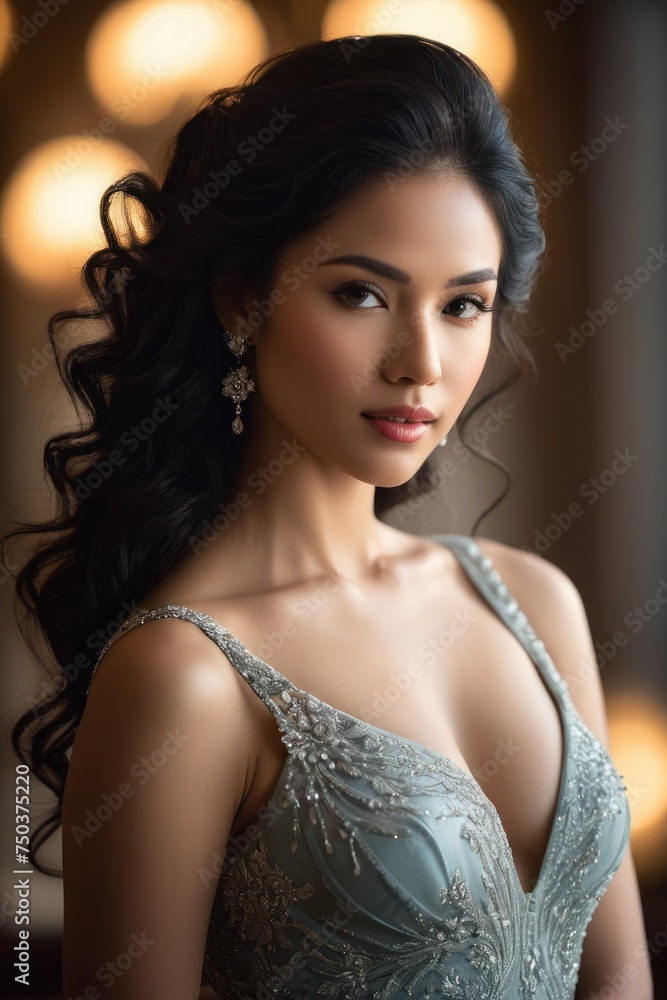 portrait of beautiful woman wearing a dress portrait of beautiful woman wearing a dress