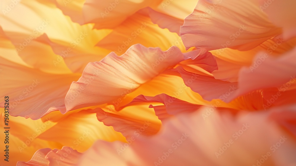 Fototapeta premium Sunlit Petals: Golden rays caress each sakura petal, illuminating their soft, blush hues in a radiant display of nature's artistry.