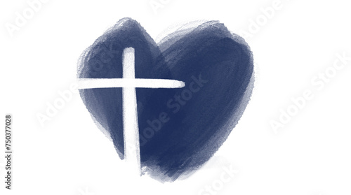 Fotografie Drawing, Bible Merry christmas scene of holy family.