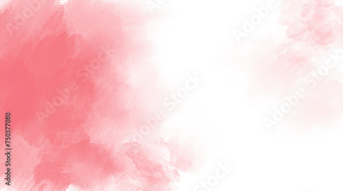 Water color, pink, white background, used as a background in the wedding and other tasks. © phanu