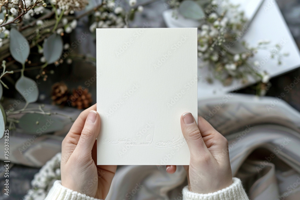 traditional wedding blank invitation mockup traditional wedding blank invitation mockup