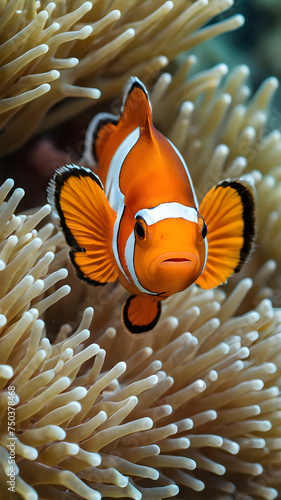 Colorful Tropical Fish Swimming in Underwater Aquarium