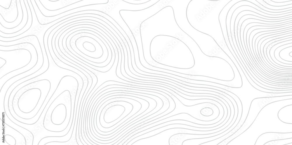Topographic map background geographic line map with seamless ornament design. The black on white contours vector topography stylized height of the lines map.	 - obrazy, fototapety, plakaty 