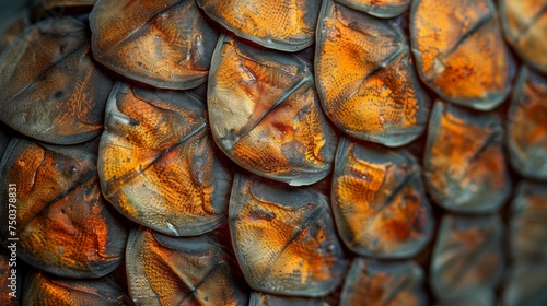 European Chub (Squalius cephalus) scales. photo