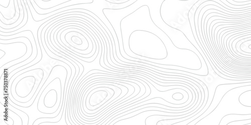 Topographic map background geographic line map with seamless ornament design. The black on white contours vector topography stylized height of the lines map.	