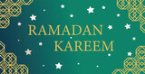 Ramadan Kareem greeting background. Ramadan greeting cards in a paper cut style with clouds and mosque.