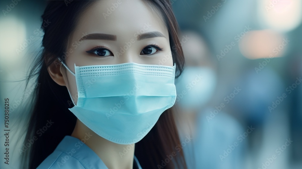 Stressed female doctor in face mask disappointed after challenging medical procedure Stressed female doctor in face mask disappointed after challenging medical procedure