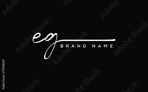 EG letter beauty handwriting vector logo. 